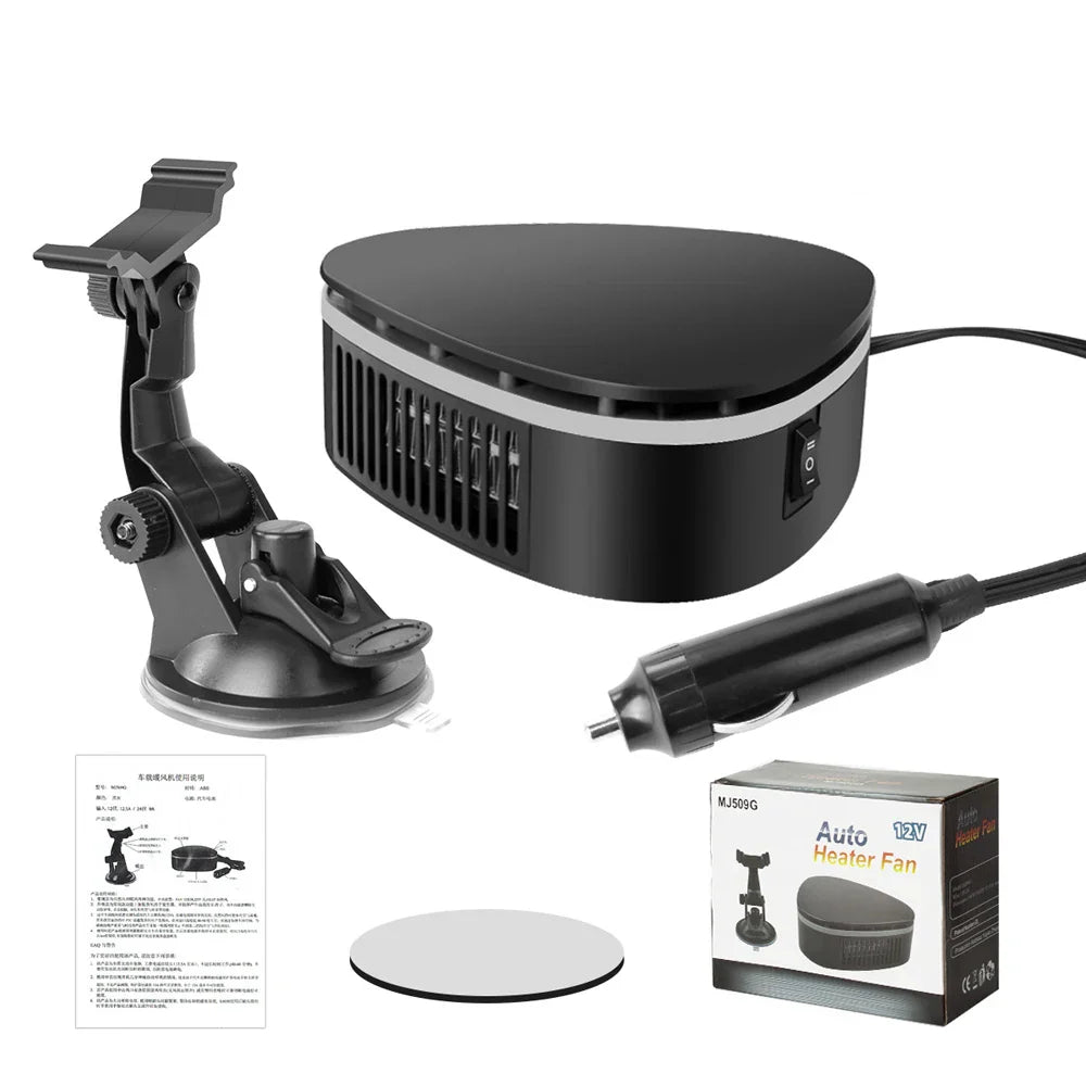 12V Car Heater Defroster with 360° Adjustable Suction Cup-Orizon Depot