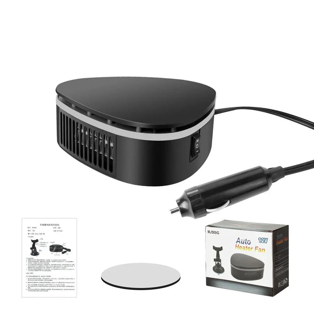 12V Car Heater Defroster with 360° Adjustable Suction Cup-Orizon Depot