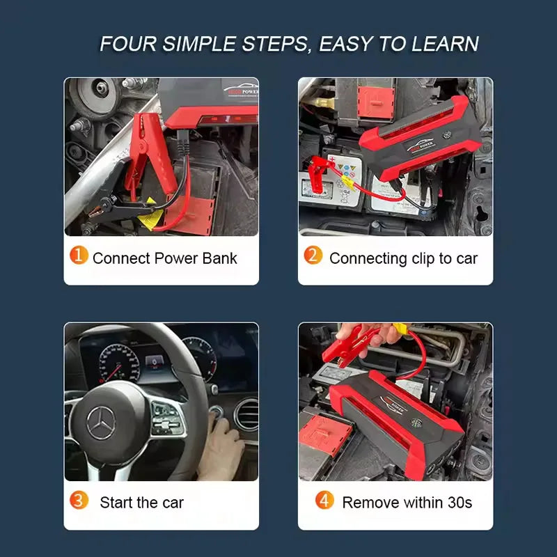 12V Emergency Car Jump Starter Power Supply for Road Trips-Orizon Depot