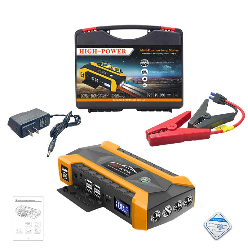 12V Emergency Car Jump Starter Power Supply for Road Trips-Orizon Depot