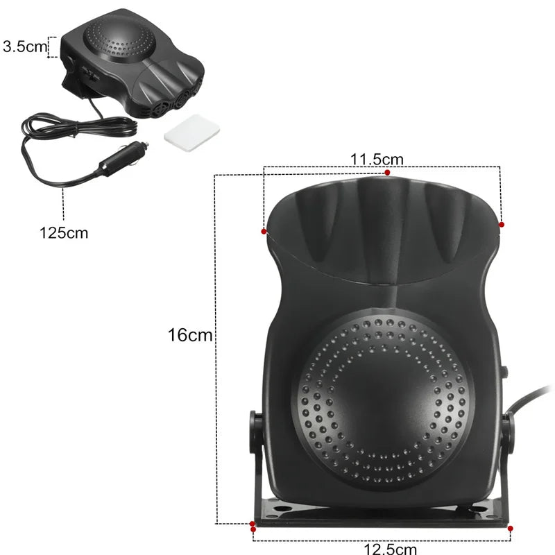 12V Portable Car Heater Defroster with Cigarette Lighter-Orizon Depot
