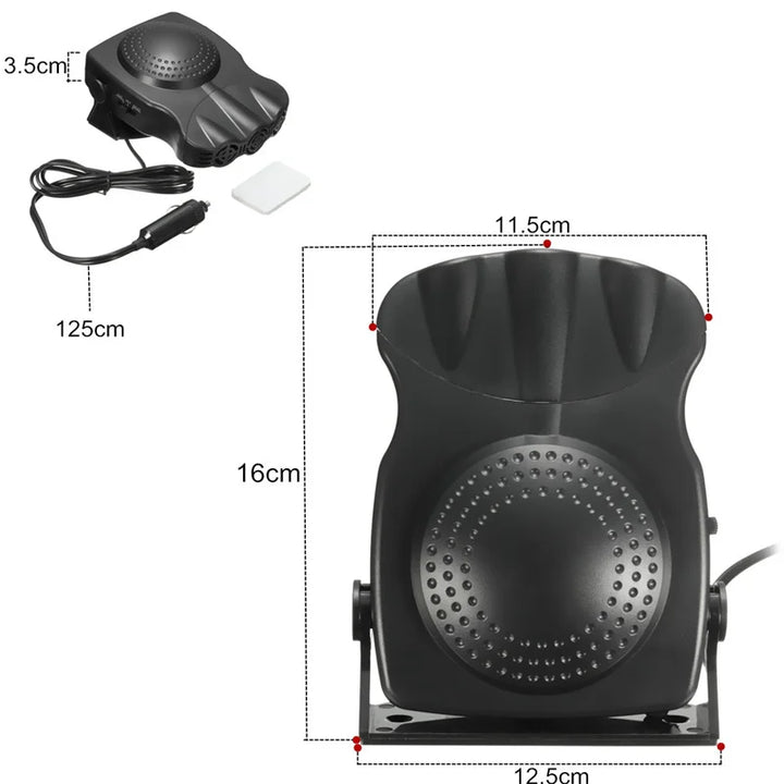 12V Portable Car Heater Defroster with Cigarette Lighter-Orizon Depot