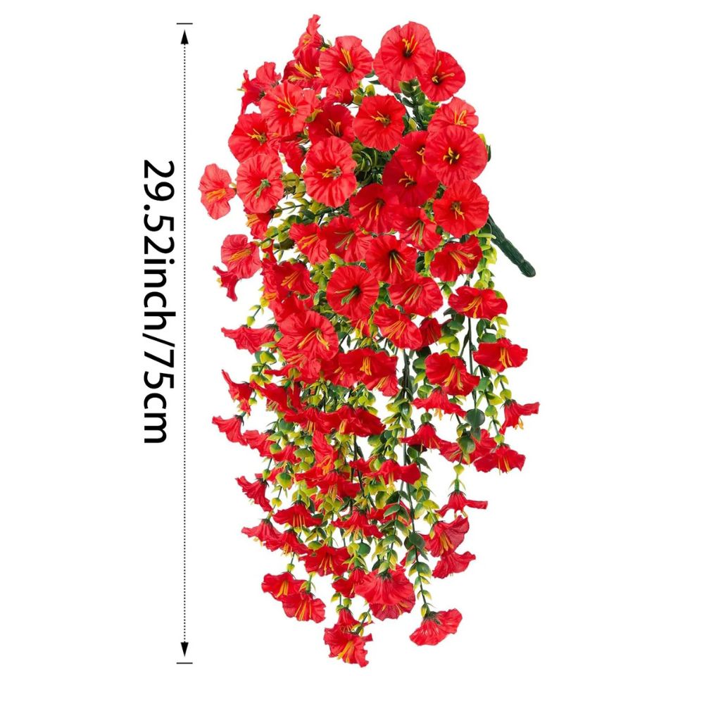 UV Resistant Artificial Morning Glory Flower Hanging Decoration