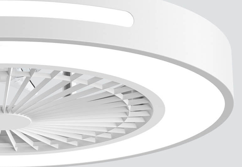 Nordic Minimalist Square Wood LED Ceiling Fan Light Fixture-Orizon Depot