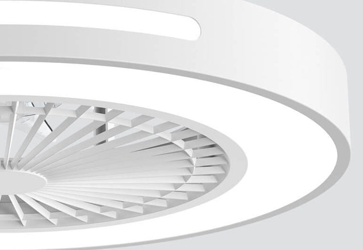 Nordic Minimalist Square Wood LED Ceiling Fan Light Fixture-Orizon Depot