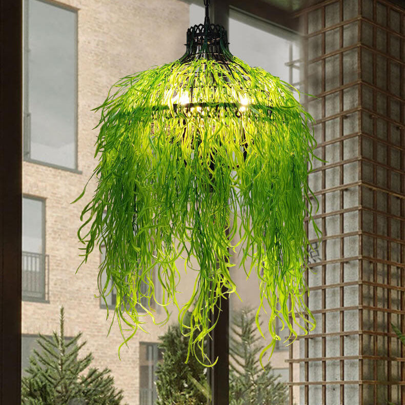 Creative Plant Vine Decorative 3-Lamp Chandelier