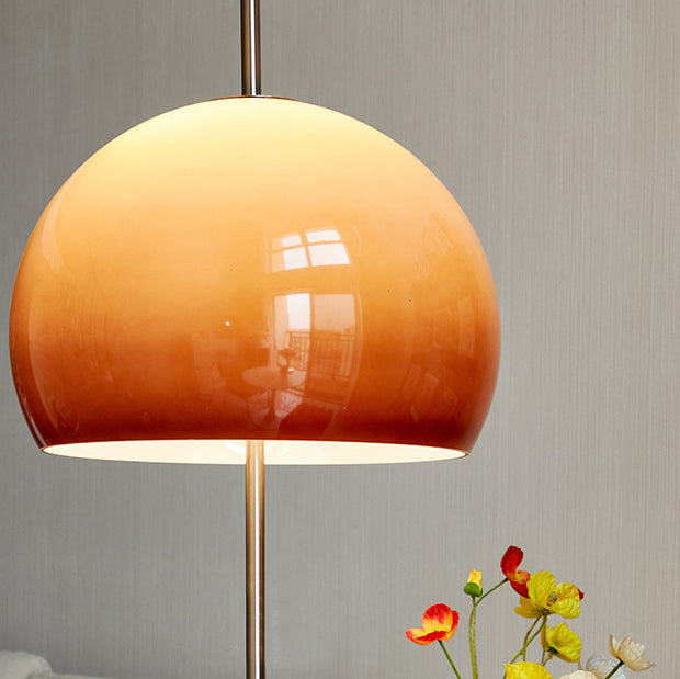 Contemporary Retro Mushroom Standing Floor Lamp with 2-Light Retro Glass Shades for Living Room