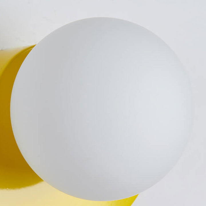 Modern Minimalist Colorful Glass Sphere Semicircle 1-Light Wall Sconce Lamp-Orizon Depot