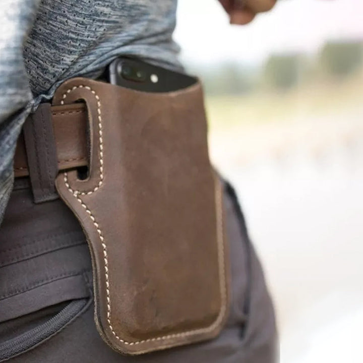 Retro Short Phone Case Belt Pouch for Easy Access and Convenience-Orizon Depot