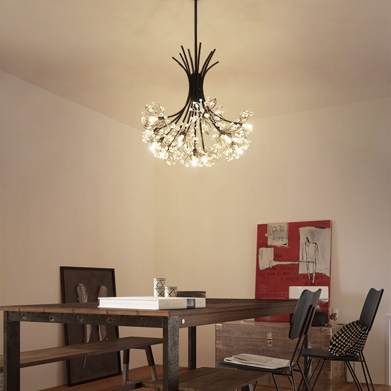 Crystal Dandelion Chandelier with 13–19 Lights for Luxury Interiors
