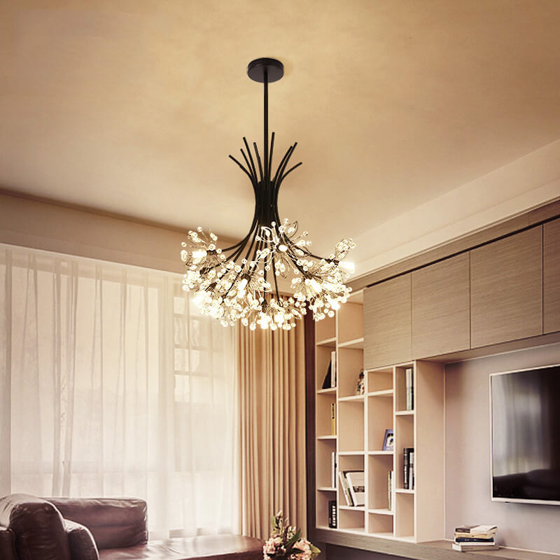 Crystal Dandelion Chandelier with 13–19 Lights for Luxury Interiors-Orizon Depot