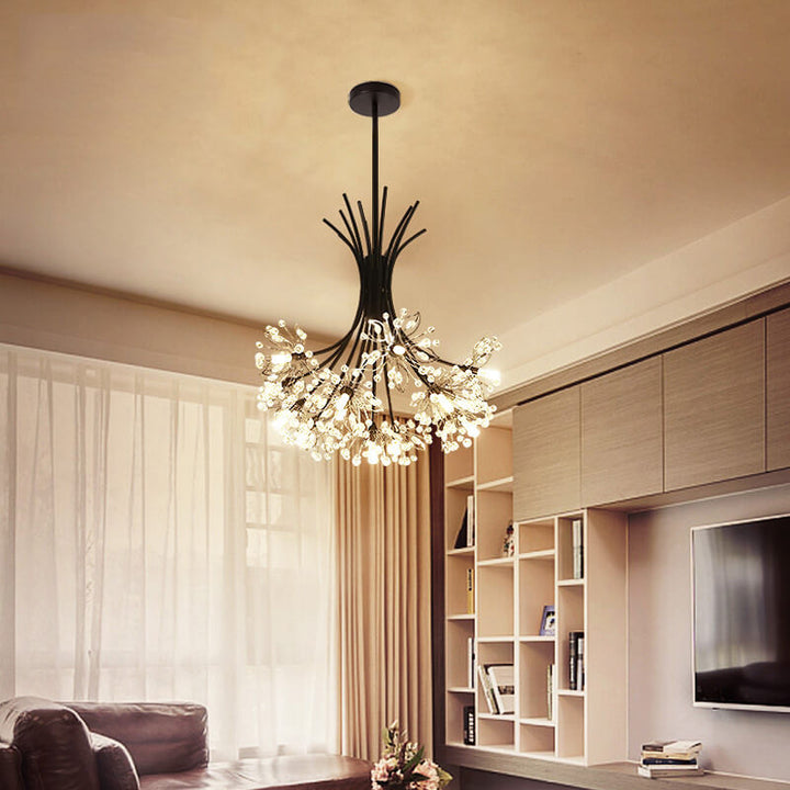 Crystal Dandelion Chandelier with 13–19 Lights for Luxury Interiors-Orizon Depot