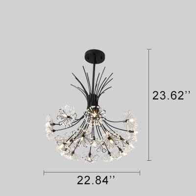 Crystal Dandelion Chandelier with 13–19 Lights for Luxury Interiors