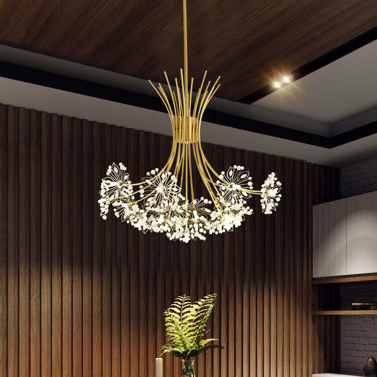 Crystal Dandelion Chandelier with 13–19 Lights for Luxury Interiors