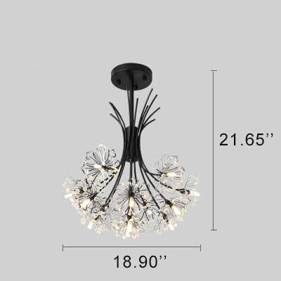 Crystal Dandelion Chandelier with 13–19 Lights for Luxury Interiors