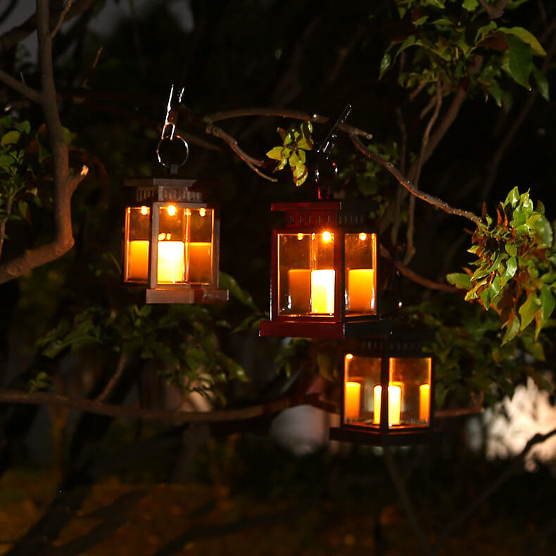 Solar Retro Candle Lantern LED Outdoor Hanging Lamp-Orizon Depot