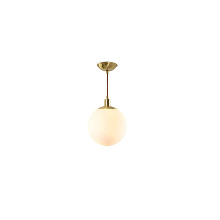 Nordic Modern Minimalist White Orb One-Light Pendant Lamp-Orizon Depot