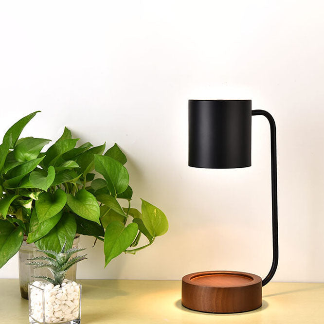 Minimalist Japanese Wood Timing Dimming Melting Wax 1-Light Table Lamp
