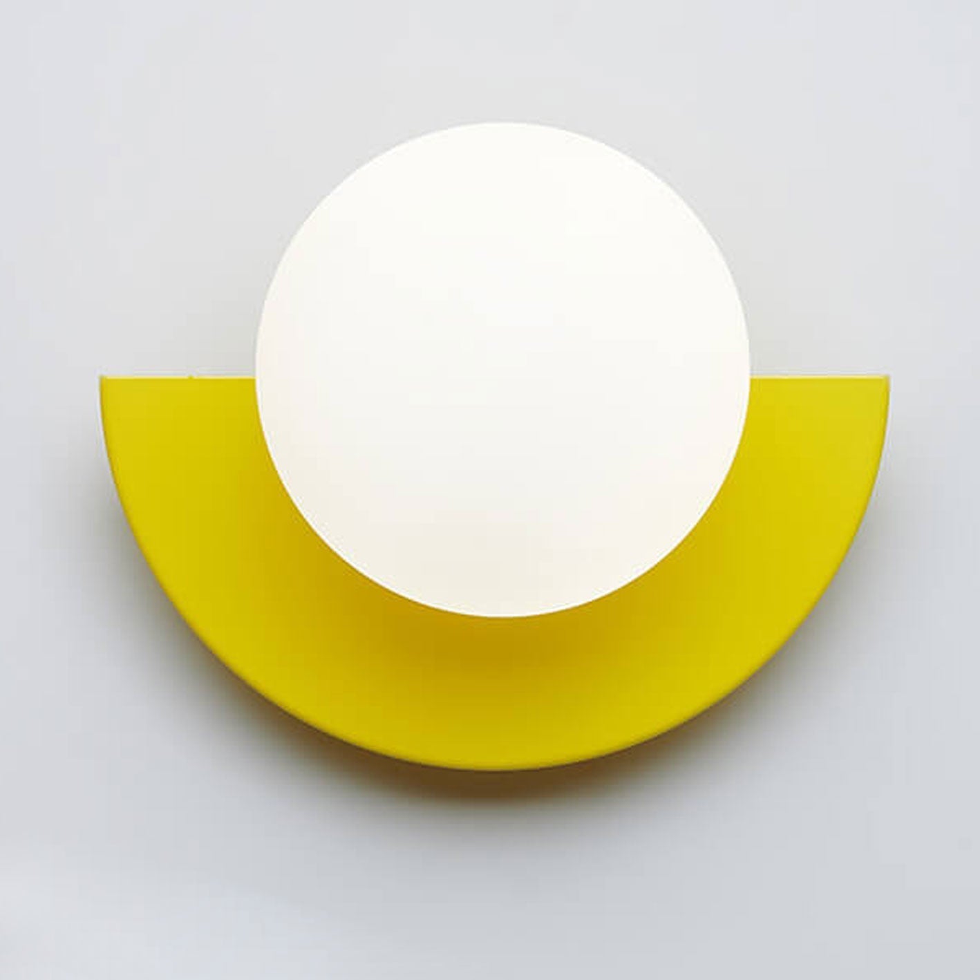 Modern Minimalist Colorful Glass Sphere Semicircle 1-Light Wall Sconce Lamp
