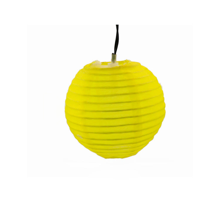 Modern Fabric Lantern Ball LED String Lights – Solar Powered Waterproof Outdoor Decor-Orizon Depot