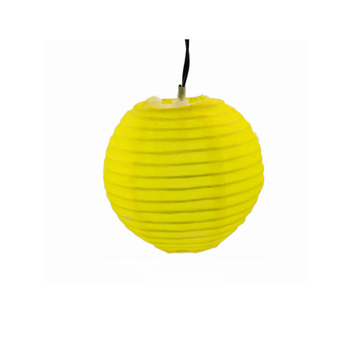 Modern Fabric Lantern Ball LED String Lights – Solar Powered Waterproof Outdoor Decor-Orizon Depot
