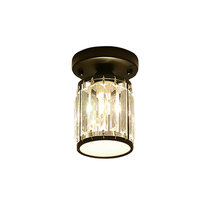 Modern Crystal Foyer Ceiling Light | Stylish Semi-Flush Fixture