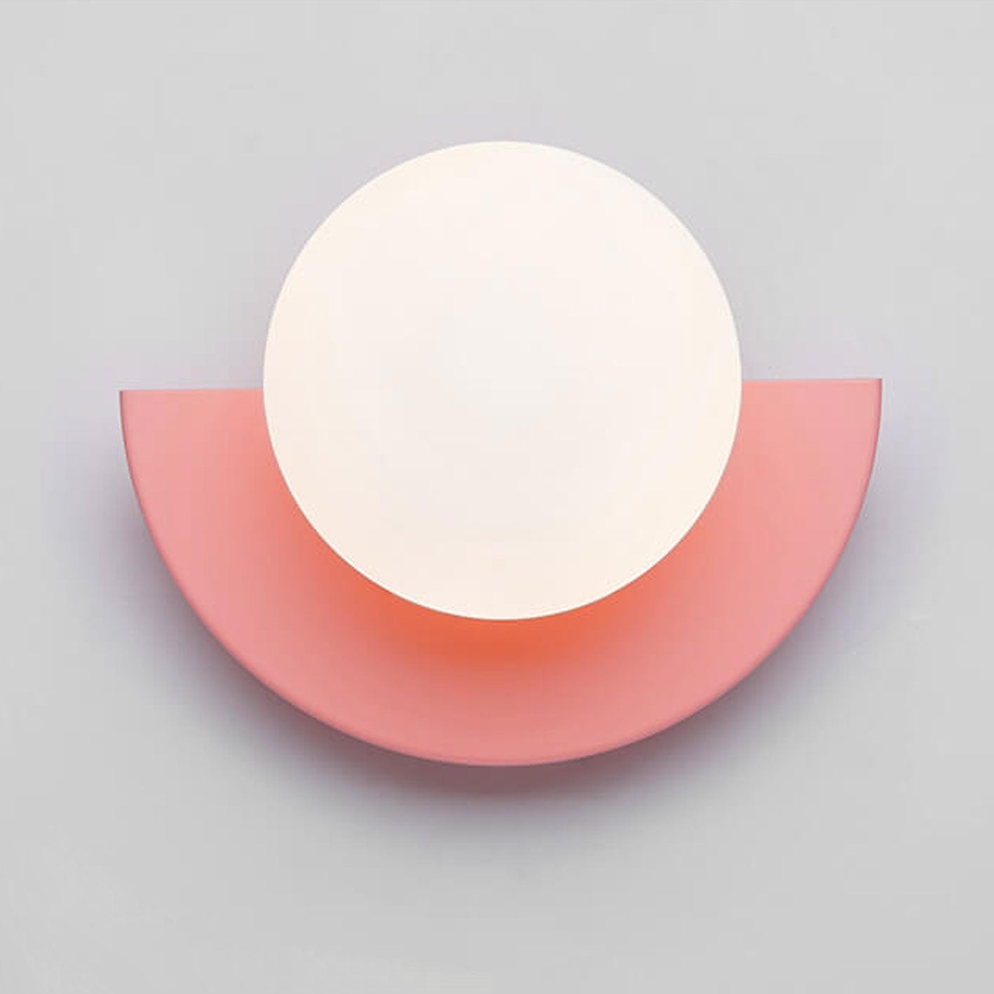 Modern Minimalist Colorful Glass Sphere Semicircle 1-Light Wall Sconce Lamp