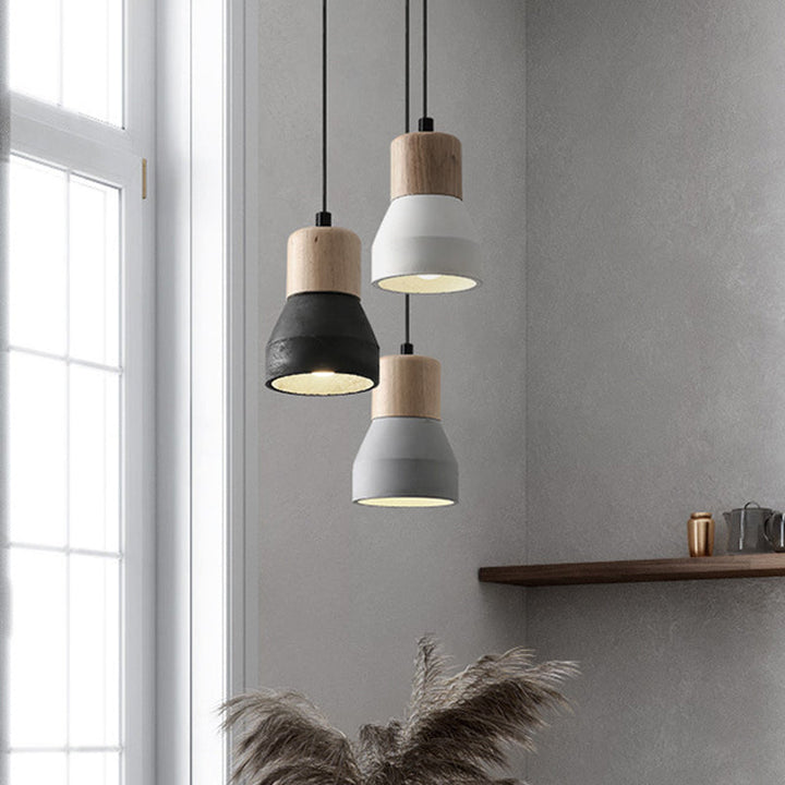 Nordic Cement Tapered Style 1-Light Mini LED Pendant Lamp-Orizon Depot
