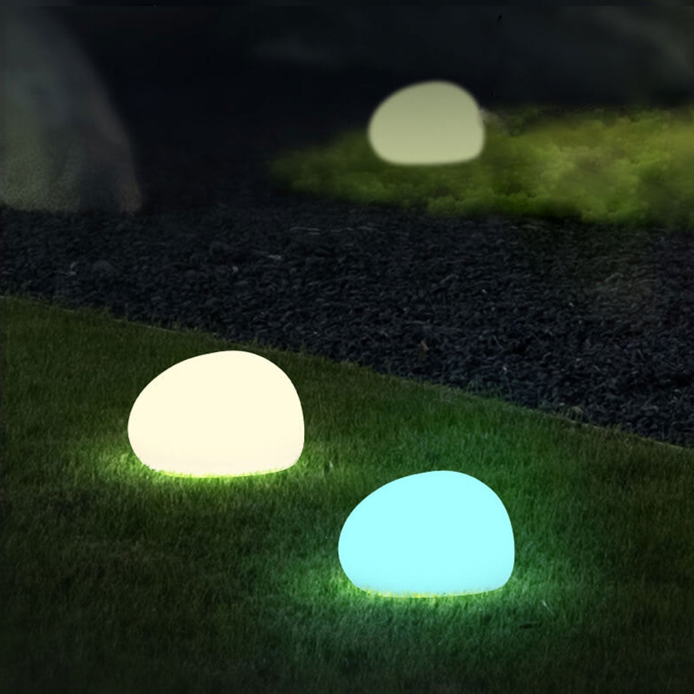 Solar Waterproof PE Spherical LED Lawn Light For Outdoor