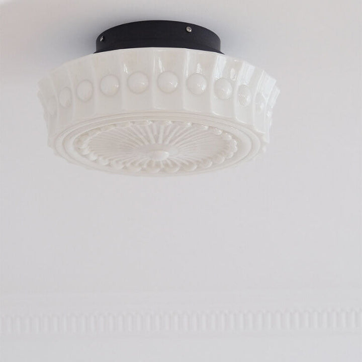 French Vintage White Jade Ceiling Light for Elegant Interiors-Orizon Depot