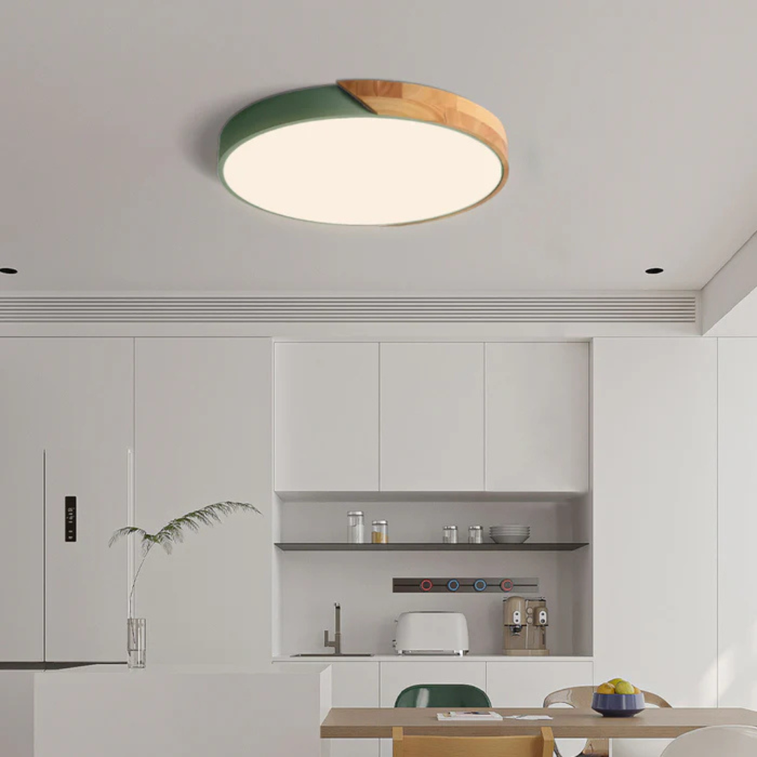 Modern Nordic Wooden Design LED Ceiling Light Fixture