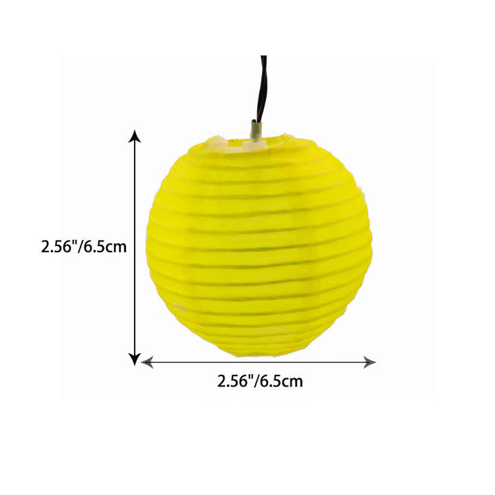 Modern Fabric Lantern Ball LED String Lights – Solar Powered Waterproof Outdoor Decor-Orizon Depot
