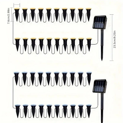 15-Pack Solar Garden Path Lights for Outdoor Illumination-Orizon Depot