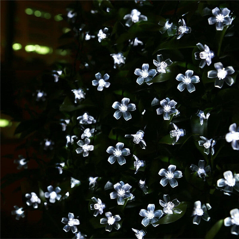 LED Solar Sakura String Lights Waterproof Outdoor Fairy Flower Lamp-Orizon Depot