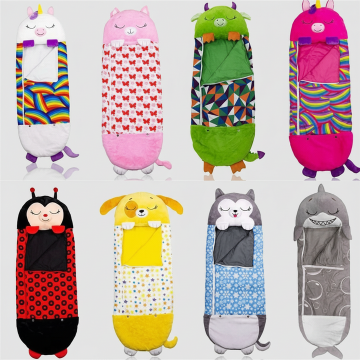 Animal-Shaped Foldable Kids' Sleeping Bag for Cozy Sleepovers-Orizon Depot