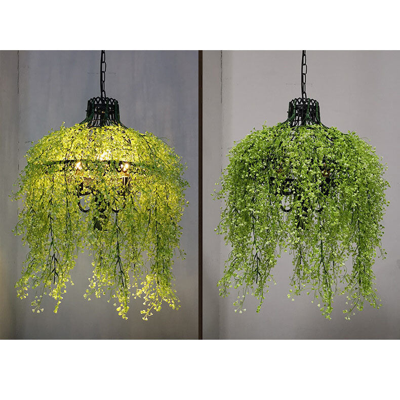 Creative Plant Vine Decorative 3-Lamp Chandelier