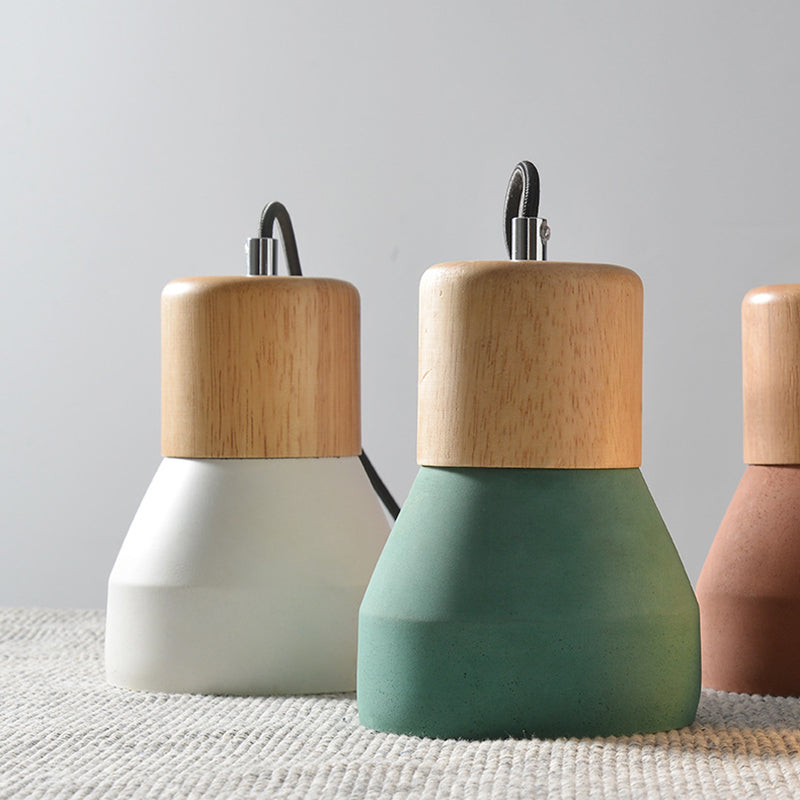 Nordic Cement Tapered Style 1-Light Mini LED Pendant Lamp-Orizon Depot