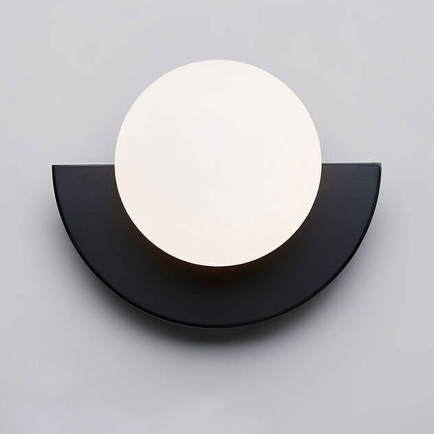 Modern Minimalist Colorful Glass Sphere Semicircle 1-Light Wall Sconce Lamp