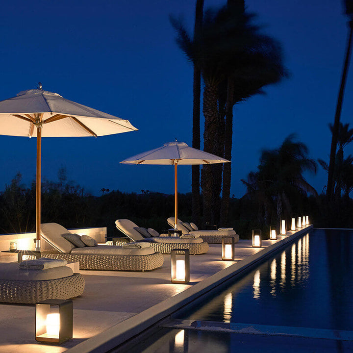 Modern Minimalist Square Frame LED Lawn Light Stainless Steel Acrylic Waterproof Design-Orizon Depot
