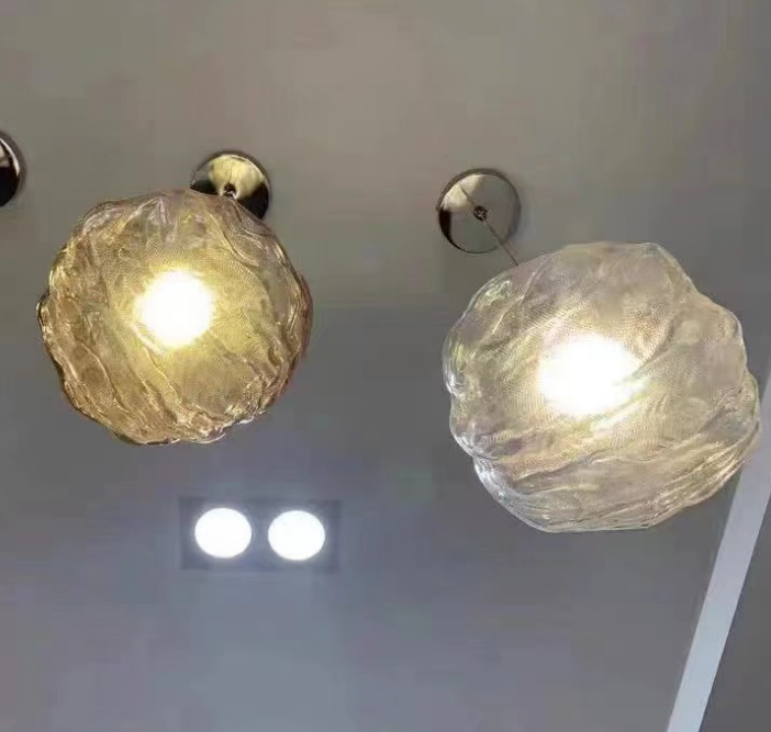 Elegant Cloud Form Glass 1-Light Hanging Pendant Lamp-Orizon Depot