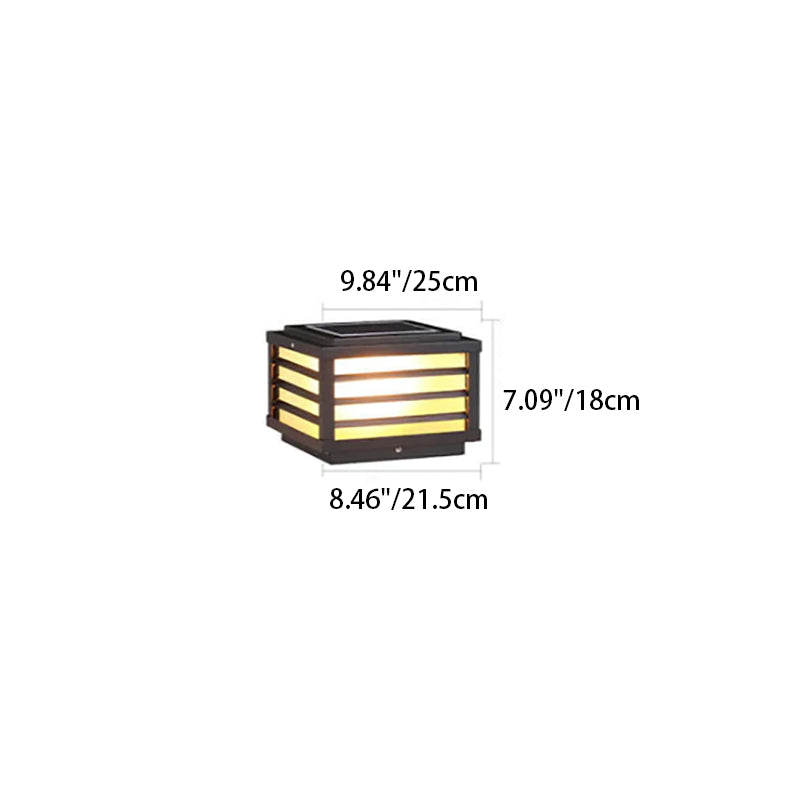 Modern Minimalist Solar LED Post Light Waterproof Aluminum Garden Landscape Lamp-Orizon Depot