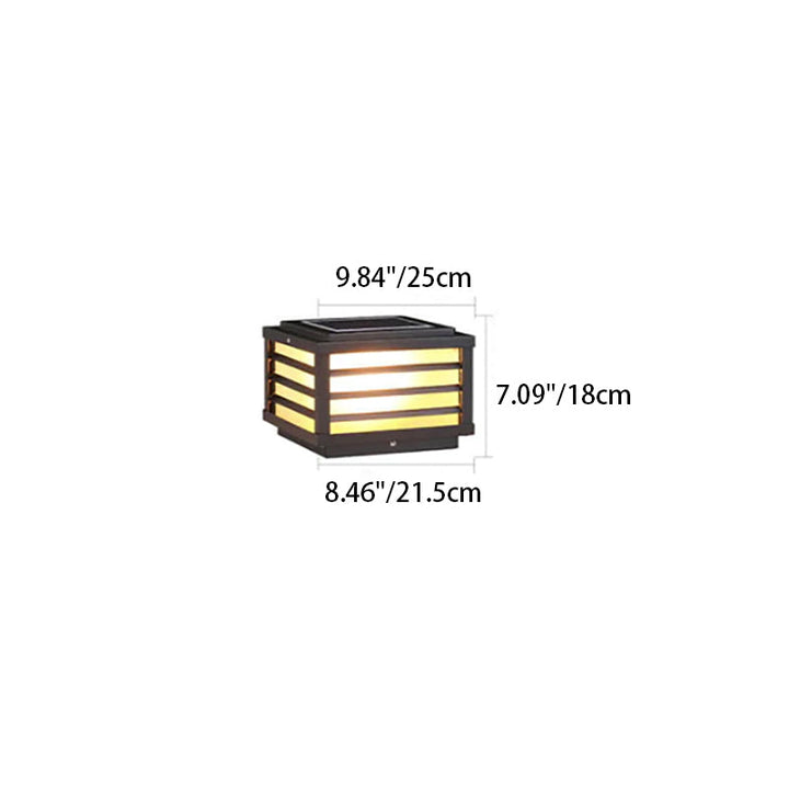 Modern Minimalist Solar LED Post Light Waterproof Aluminum Garden Landscape Lamp-Orizon Depot