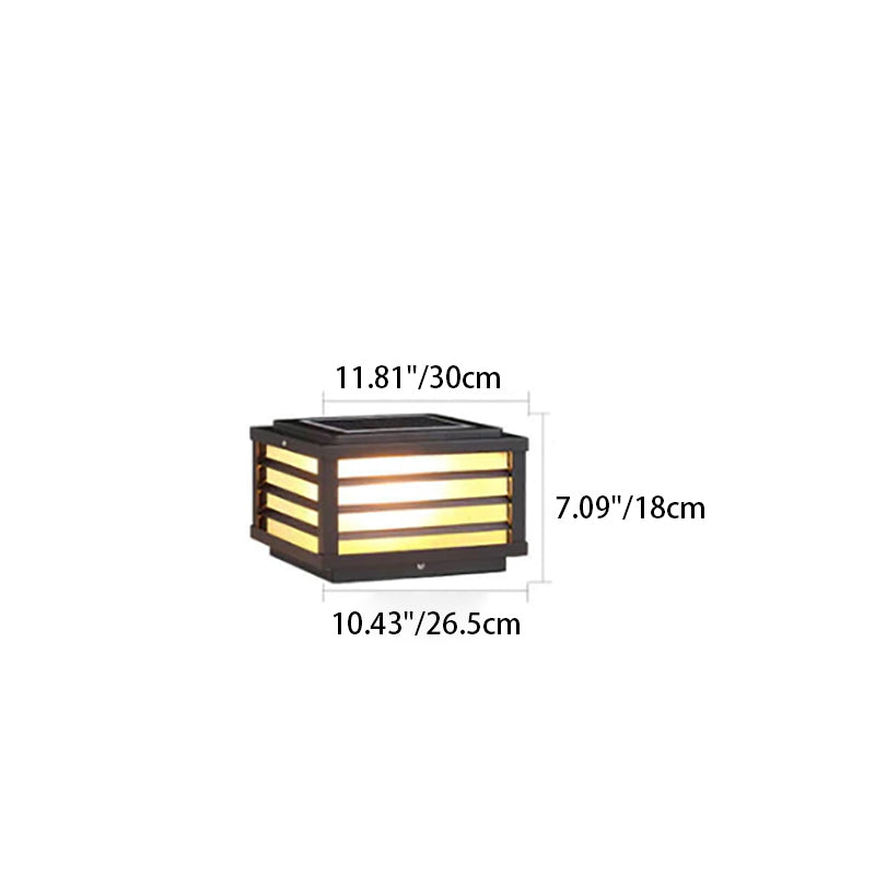 Modern Minimalist Solar LED Post Light Waterproof Aluminum Garden Landscape Lamp-Orizon Depot