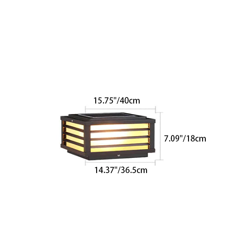 Modern Minimalist Solar LED Post Light Waterproof Aluminum Garden Landscape Lamp-Orizon Depot