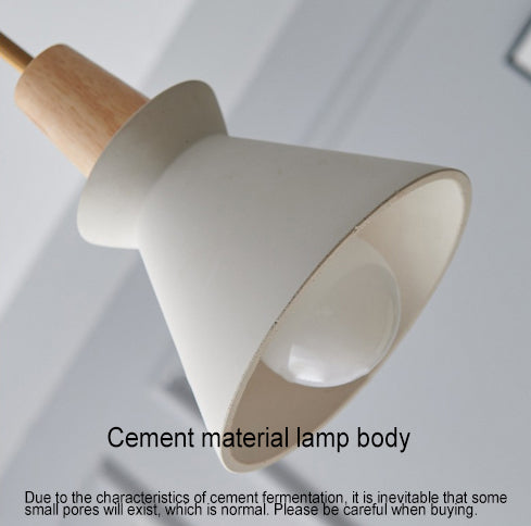 Nordic Minimalist White Cement Tapered Pendant Lamp-Orizon Depot