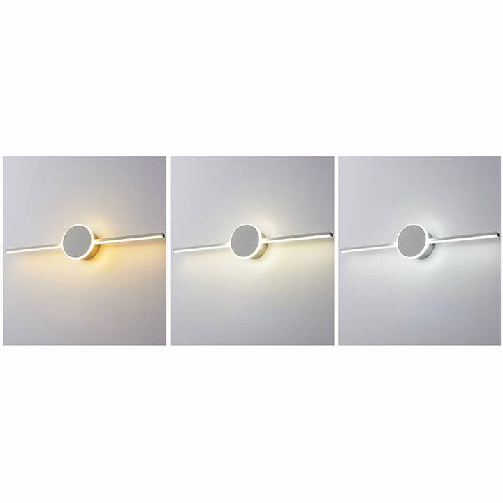 Nordic Minimalist Long Disc LED Vanity Light Wall Sconce Light-Orizon Depot