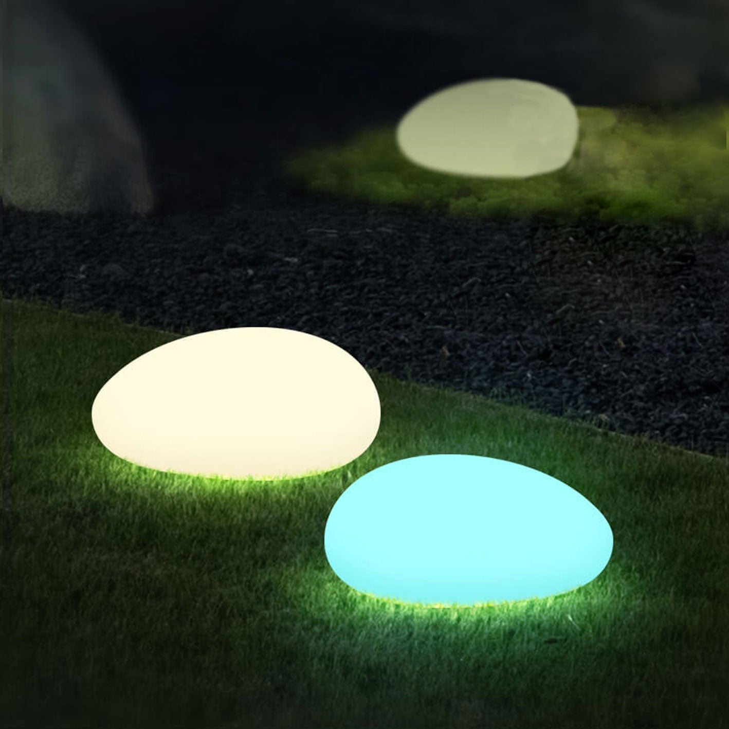 Solar Waterproof PE Spherical LED Lawn Light For Outdoor
