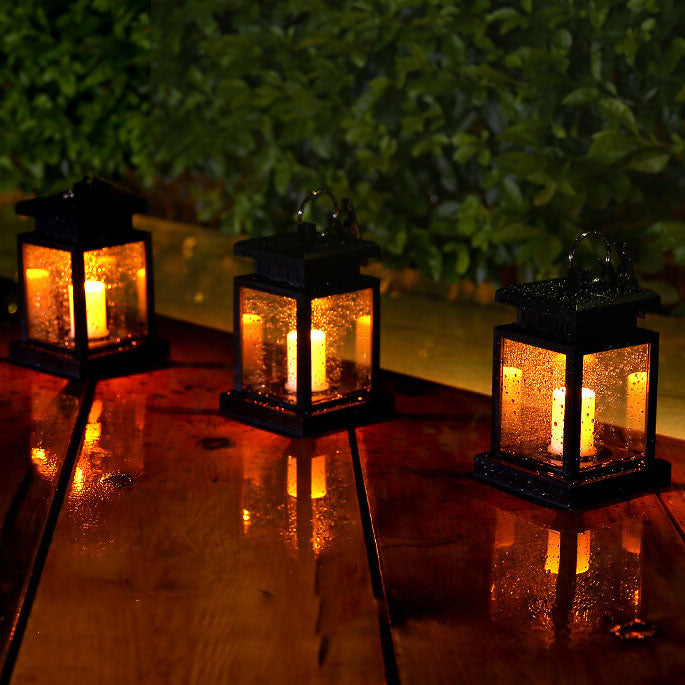 Solar Retro Candle Lantern LED Outdoor Hanging Lamp-Orizon Depot