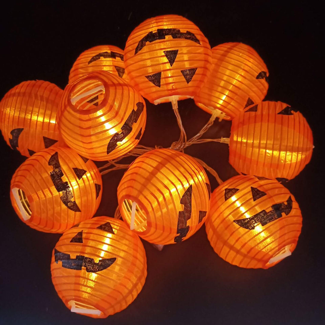 Halloween Pumpkin Lantern Outdoor Waterproof LED Decorative String Lamp-Orizon Depot