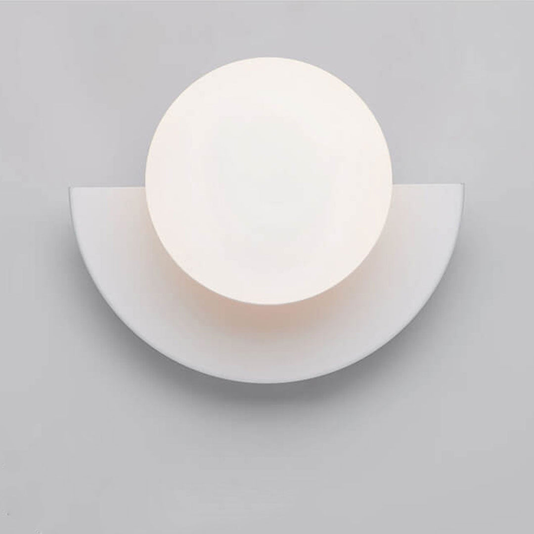 Modern Minimalist Colorful Glass Sphere Semicircle 1-Light Wall Sconce Lamp-Orizon Depot
